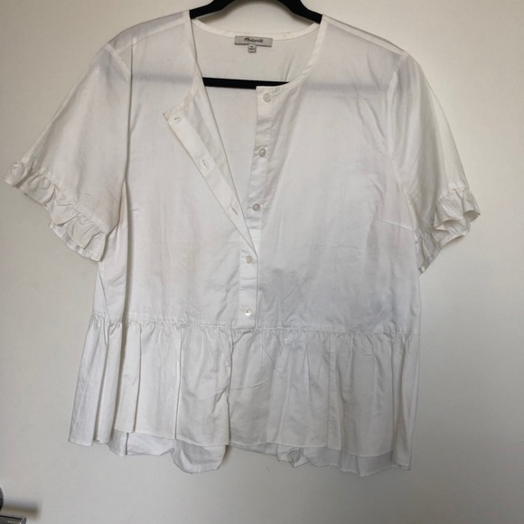 Madewell Tops - Madewell Peplum Flutter Sleeve Top